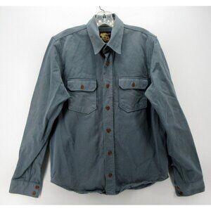 Indigofera Shirt Small Button Down Shacket Field Work Wear Soft Twill